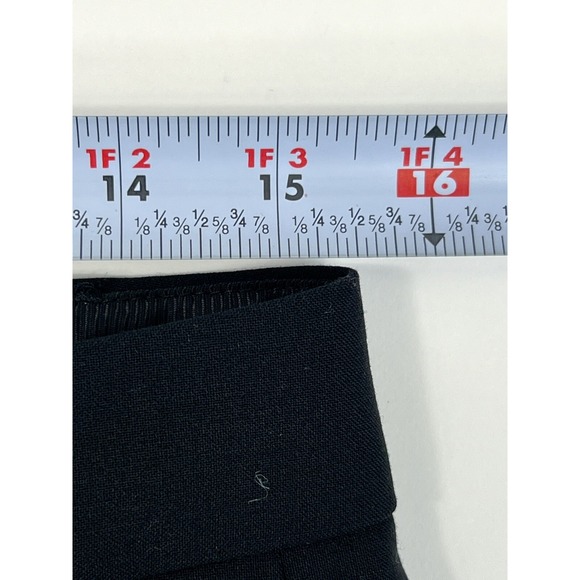 Banana Republic Avery Long Pants Womens Size 2 Long Wool Blend Black Tapered - Picture 8 of 11